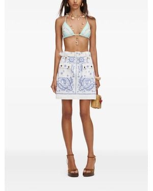 Self-Portrait Skorts Met Paisley-Print - Wit