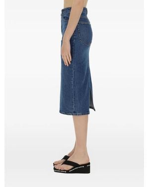 T By Alexander Wang Pencil Denim Skirt - Blue