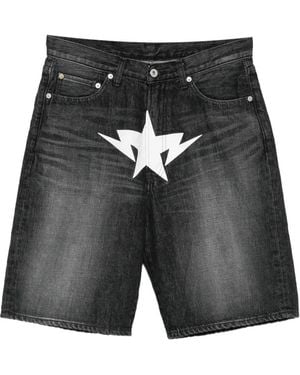 A Bathing Ape Star-Print Shorts - Black