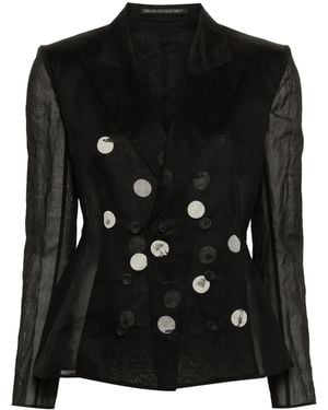 Yohji Yamamoto ダブルジャケット - ブラック