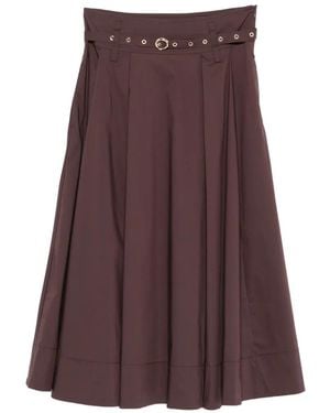Liu Jo Belted Pleated Skirt - Purple
