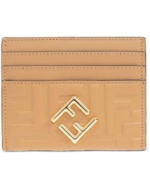 Fendi Kartenetui Mit Logo-Prägung - Natur