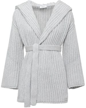 Kangra Ribbed Hooded Cardigan - Grey