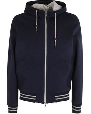 L.B.M. 1911 Zip-Up Hooded Jacket - Blue