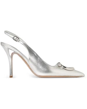Ferragamo Gancini Laminated Pumps - Blanc