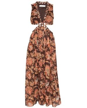 Zimmermann Jurk Met Bloemenprint - Wit