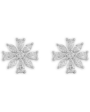 Dana Rebecca Pendientes Alexa Jordyn En Oro Blanco De 14 Ct Con Diamante