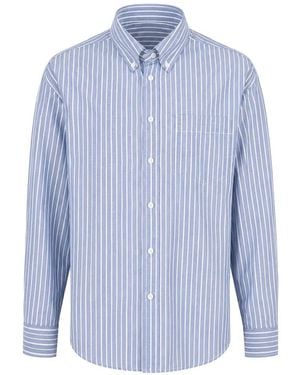 Paolo Pecora Vertical-Stripe Button-Down Shirt - Blue