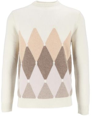 Ballantyne Pullover Mit Argyle-Intarsie - Weiß