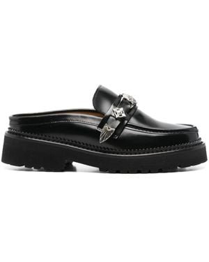 Toga Leather Loafers - Black