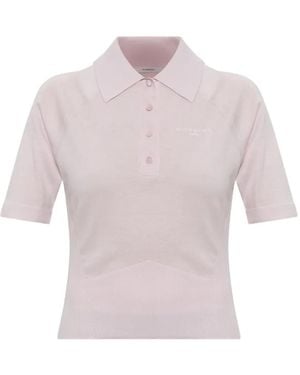 Givenchy Logo-Print Cropped Polo Shirt - Pink