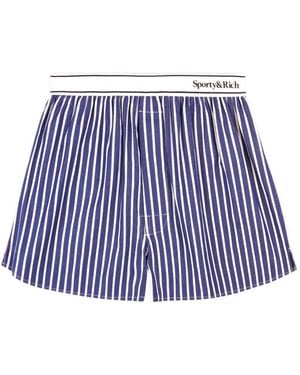 Sporty & Rich Striped Boxer Shorts - Purple