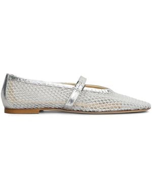 Fabio Rusconi Mesh Ballet Flats - White