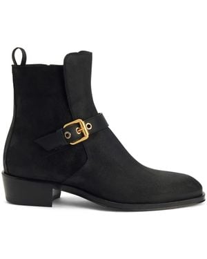 Giuseppe Zanotti 40Mm Jhonny Leather Ankle Boots - Black