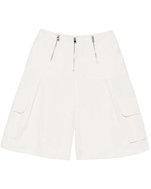 IRO Waffa Zip Cargo Shorts - White