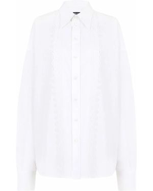 Dolce & Gabbana アイレットレース シャツ - ホワイト