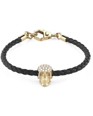 Philipp Plein Leather Bracelet - White