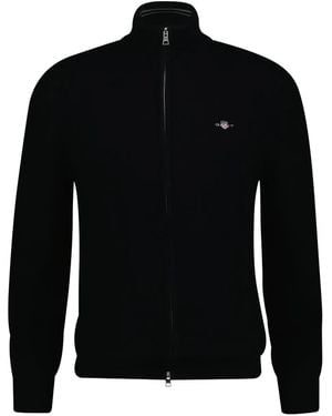 GANT Zip-Up Cardigan - Black