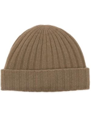 TOTEME Ribbed Cashmere Beanie - Brown