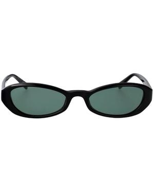 Saint Laurent Sue Oval-Frame Sunglasses - Green