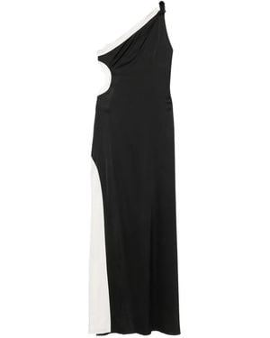 Alice + Olivia Gwendolyn Asymmetric Cutout Maxi Dress - Black