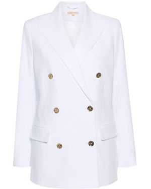 MICHAEL Michael Kors Crepe Double-Breasted Blazer - White
