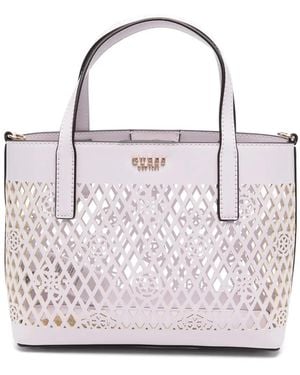 Guess Letty Mini Cutout Top Handle Tote Bag - Pink