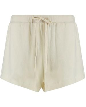 The Great The Delta Drawstring Cotton Shorts - White