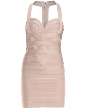 Hervé Léger Halterneck Bandage Minidress - Pink