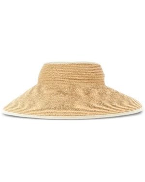 Helen Kaminski Mai Woven Wide-Brim Visor - Natural