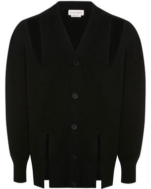 McQueen Cardigan Mit V-Ausschnitt - Schwarz