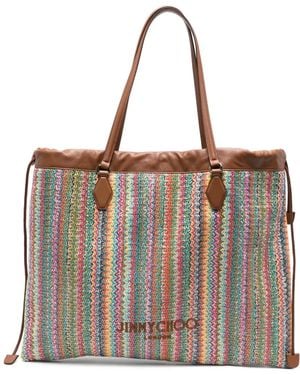 Jimmy Choo Dawstring Tote Large Bag - Brown