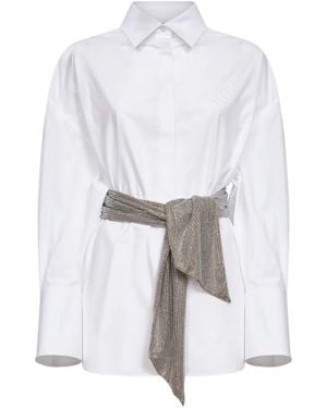 GIUSEPPE DI MORABITO Crystal-Embellished Shirt - White