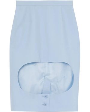 Burberry Front Cut-Out Pencil Skirt - Blue