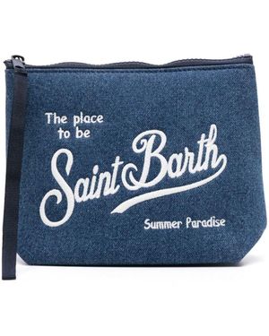 MC2 Saint Barth Aline Denim Wash Bag - Blue