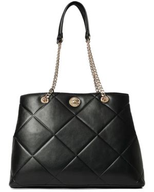 Twinset Quilted-Leather Tote Bag - Black
