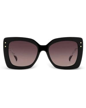 Missoni Clip-On Square-Frame Sunglasses - Purple