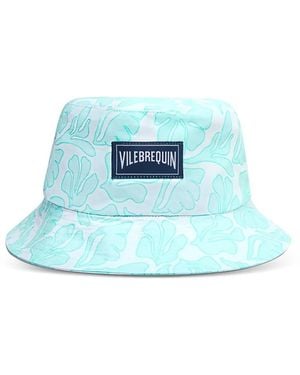 Vilebrequin Logo-Patch Printed Bucket Hat - Blue