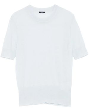 JOSEPH Short-Sleeve Round-Neck T-Shirt - White