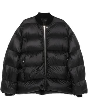 Rick Owens Classic Flight Zip-Up Padded Jacket - Black