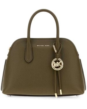 MICHAEL Michael Kors Freddie Dome-Shaped Leather Tote Bag - Green