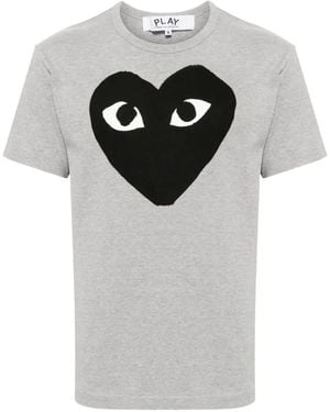 COMME DES GARÇONS PLAY Heart-Print T-Shirt - Grey