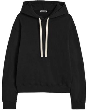 Jil Sander コットンテリーパーカー - ブラック