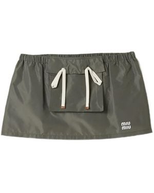 Miu Miu Technical Fabric Miniskirt - Green