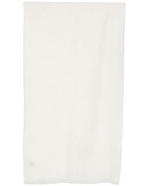 D'Aniello Anais Sequin-Embellished Frayed Scarf - White