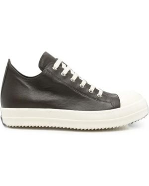Rick Owens Low-Top Leather Trainers - White
