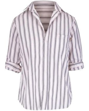 Frank & Eileen Waverly Striped Shirt - White