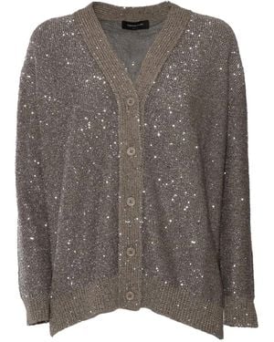 Fabiana Filippi Sequin Cardigan - Grey