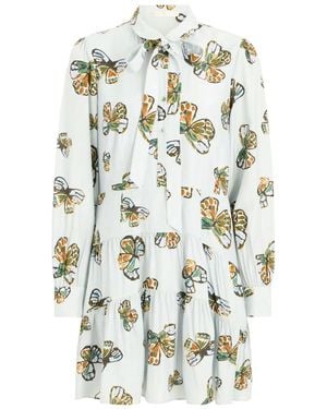Marie Oliver Robe Volantée Ulanie À Imprimé Papillon - Gris