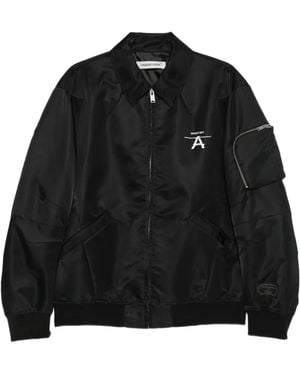 Undercover Graphic-Print Zip-Up Jacket - Black